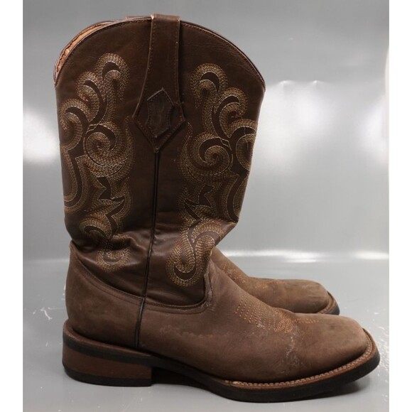 Ferrini Maverick Cowboy Boots Men\'s Sz 12 D Genuine Leather Square Toe Western main image 4